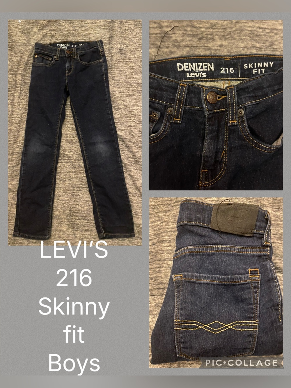 Boys Levi’s 216 Skinny Fit Denim Size 10 Regular